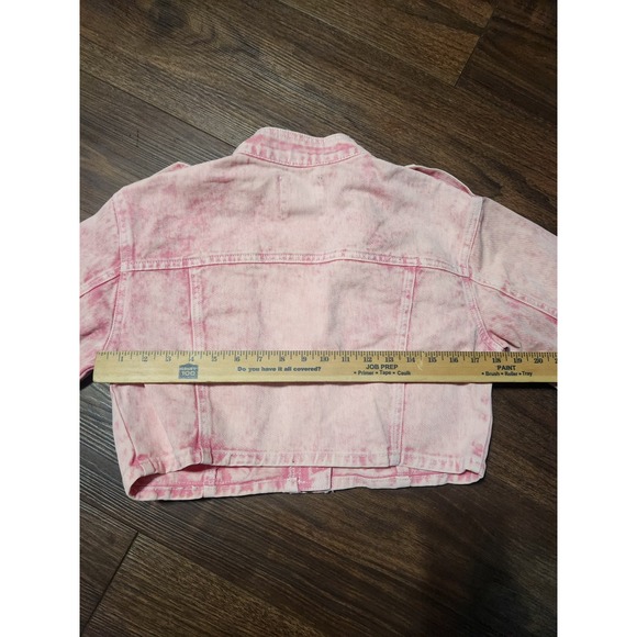 Fashion Nova Billie Cropped Jacket Womens Medium Pink Cargo Utility NWT New - Picture 10 of 10